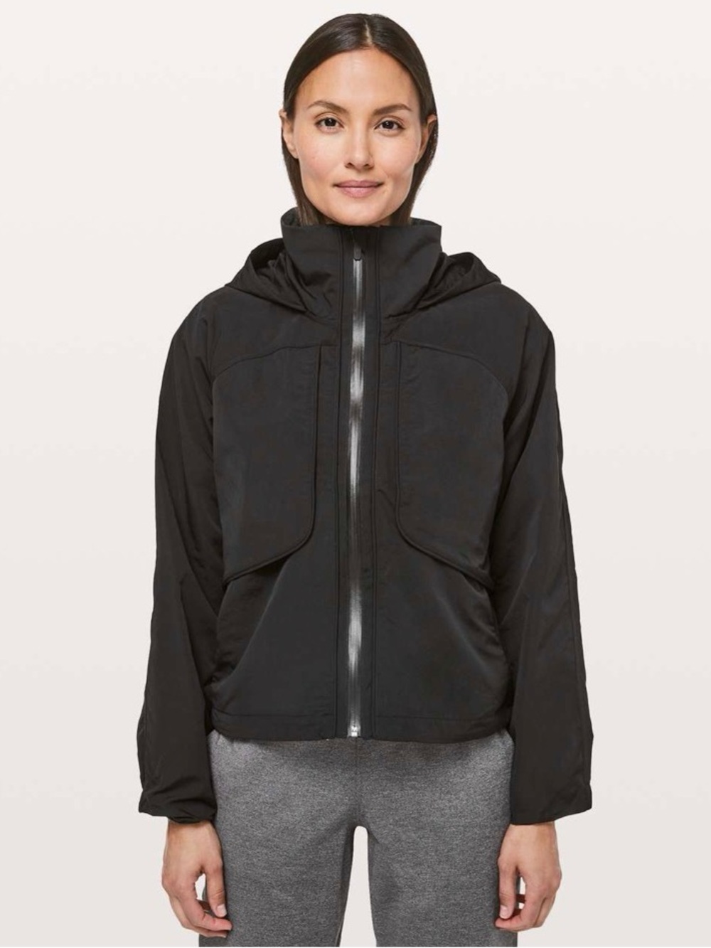 Lululemon Always Effortless Rain Jacket Coat Black Size 6